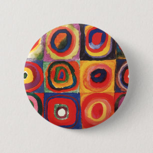 Macaron Rond 5 Cm Kandinsky Farbstudie Quadrate Carrés Cercles Art