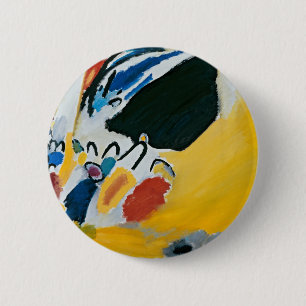 Macaron Rond 5 Cm Kandinsky Impression III Concert Peinture Abstrait