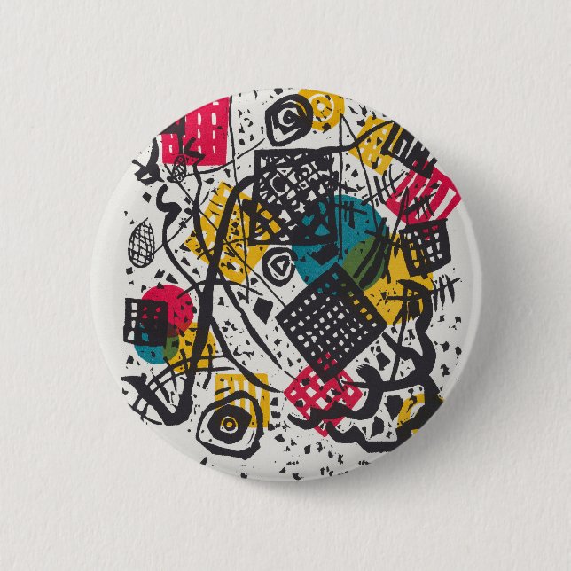 Macaron Rond 5 Cm Kandinsky Small Worlds V Classic Abstrait (Devant)