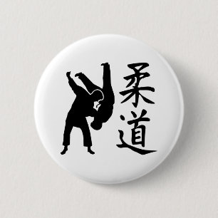 Macaron Rond 5 Cm Kanji de judo