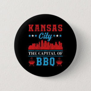 Macaron Rond 5 Cm Kansas Ville Capitale Du Barbecue