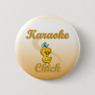 Macaron Rond 5 Cm Karaoke Chick