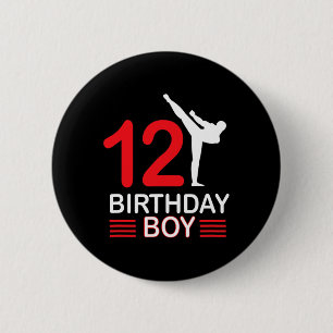 Macaron Rond 5 Cm Karate Anniversaire Tee Boy Cadeau Enfants Taekwon