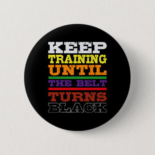 Macaron Rond 5 Cm Karate Black Belt Entraînement Japonais Martial Ar