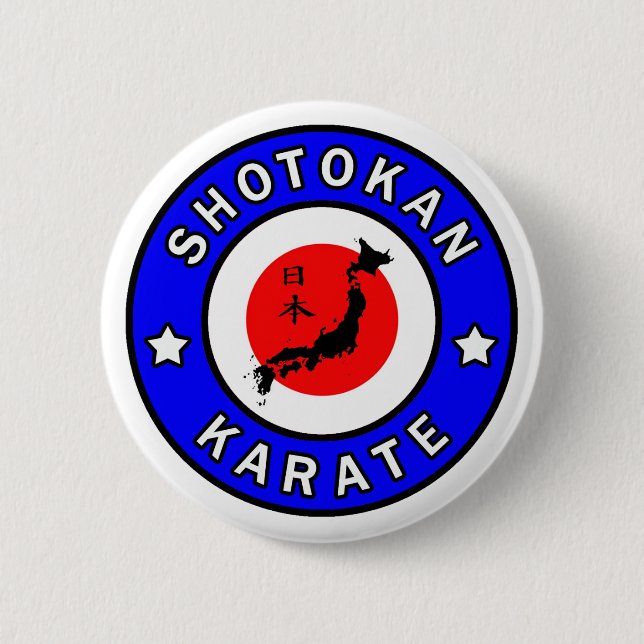 Macaron Rond 5 Cm Karaté de Shotokan (Devant)