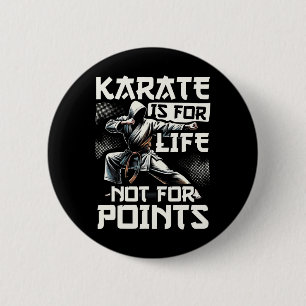 Macaron Rond 5 Cm Karaté Drôle Pour Hommes Judo - Karate Est La Vie 