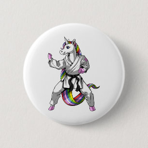 Macaron Rond 5 Cm Karaté Ninja Arts Martiaux Judo Kickboxing Licorne