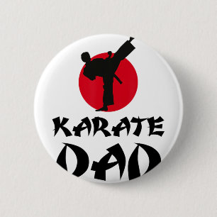 Macaron Rond 5 Cm Karate Papa Arts martiaux