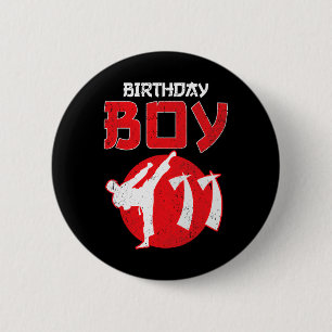 Macaron Rond 5 Cm Karate Taekwondo 11 ans Anniversaire Martial Art