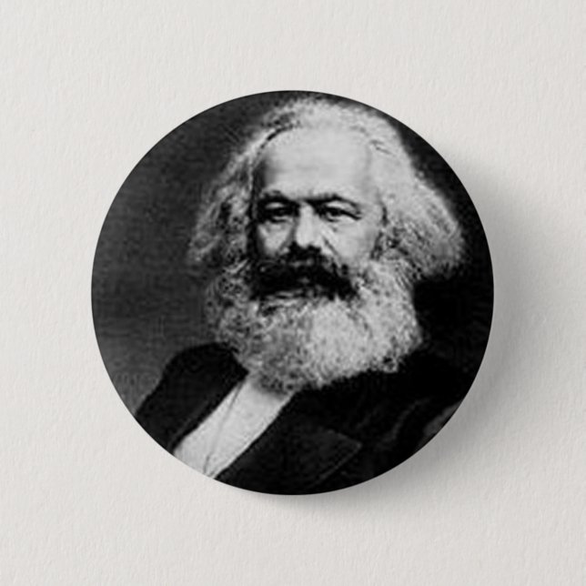 Macaron Rond 5 Cm Karl Marx (Devant)