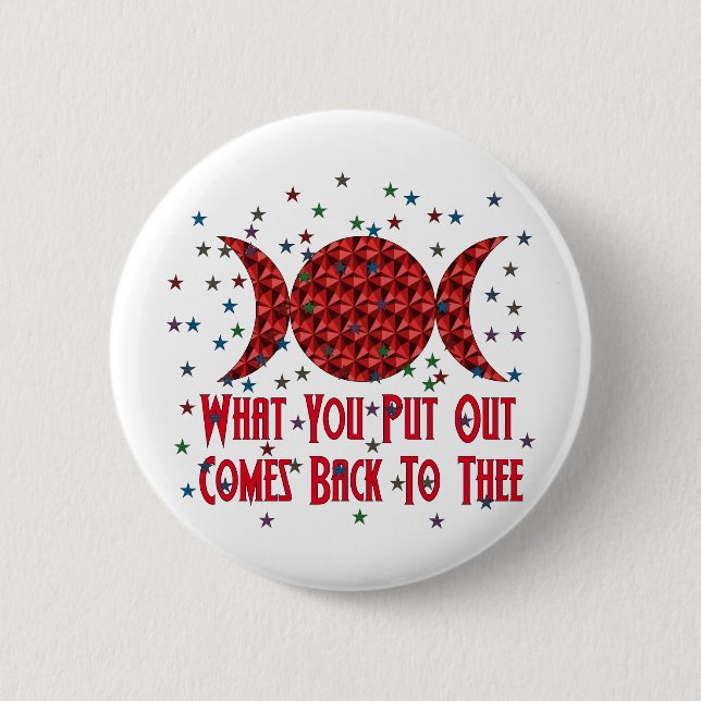 Macaron Rond 5 Cm Karma de Wiccan (Devant)