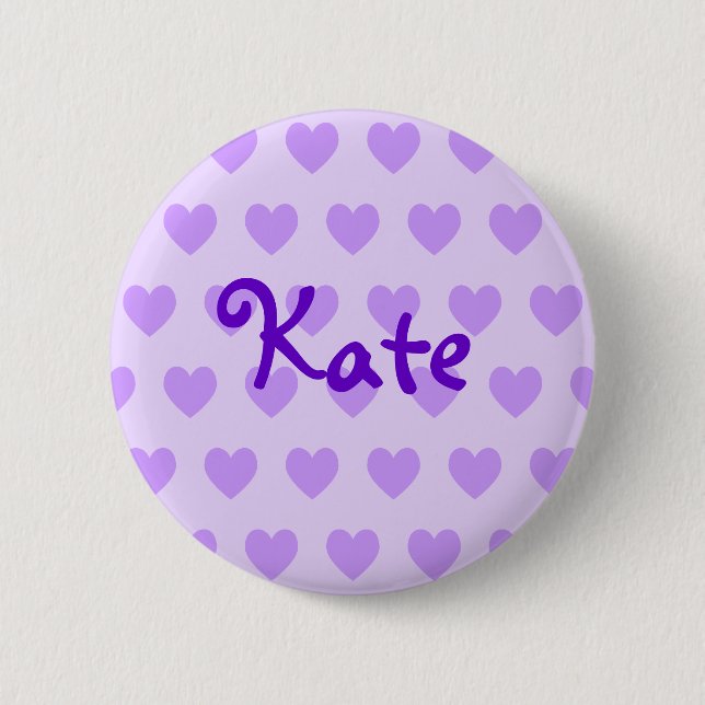 Macaron Rond 5 Cm Kate en violet (Devant)