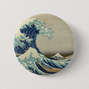 Macaron Rond 5 Cm Katsushika Hokusai : La Grande Vague à Kanagawa
