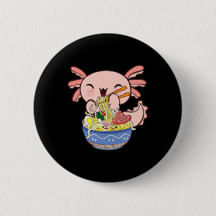 Macaron Rond 5 Cm Kawaii Axolotl Ramen nouilles Anime Japonaise Enfa