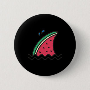 Macaron Rond 5 Cm Kawaii Pastèque Aile de Requin Drôle Famille Été V