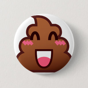 Macaron Rond 5 Cm kawaii poop emojis
