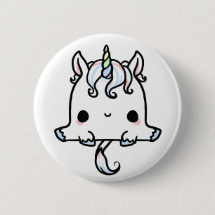 Macaron Rond 5 Cm Kawaii Unicorn (Vous changez d'Arrière - plan !)