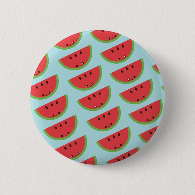 Macaron Rond 5 Cm Kawaii Watermelon (Devant)