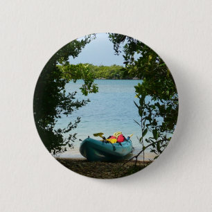 Macaron Rond 5 Cm Kayaking aux îles Virgin