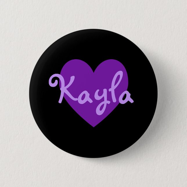 Macaron Rond 5 Cm Kayla en violet (Devant)