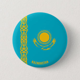 Macaron Rond 5 Cm Kazakhstan Drapeau charmant patriotique