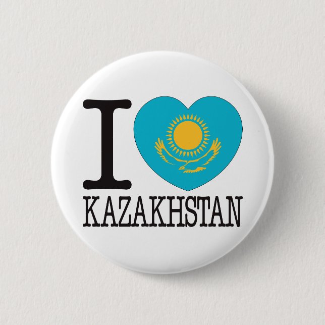 Macaron Rond 5 Cm Kazakhstan Love v2 (Devant)