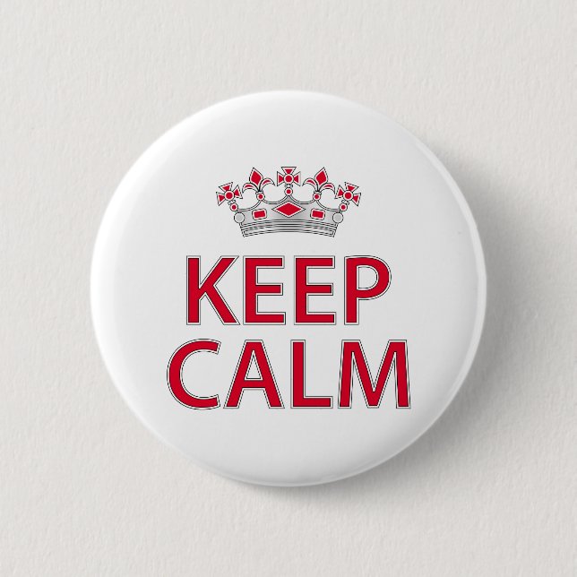 Macaron Rond 5 Cm Keep calm (Devant)