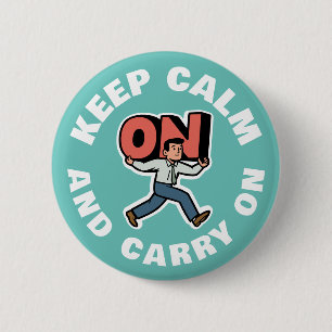 Macaron Rond 5 Cm Keep Calm and Carry