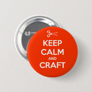 Macaron Rond 5 Cm Keep Calm and Craft