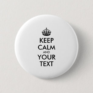 Macaron Rond 5 Cm KEEP CALM personnalisé et votre texte