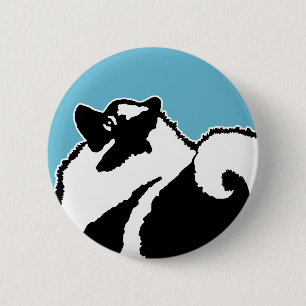Macaron Rond 5 Cm Keeshond Graphics - Cute Original Chig Art