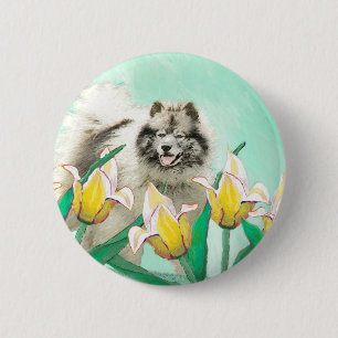 Macaron Rond 5 Cm Keeshony in Tulips Peinture mignonne Original Chie