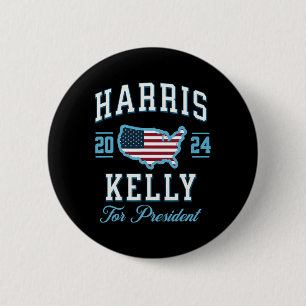 Macaron Rond 5 Cm Kelly 2024 Drapeau de l'élection présidentielle Vi