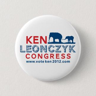 Macaron Rond 5 Cm Ken Leonczyk pour le bouton du congrès