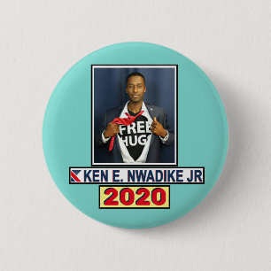 Macaron Rond 5 Cm Ken W. Nwadike, Jr pour le président