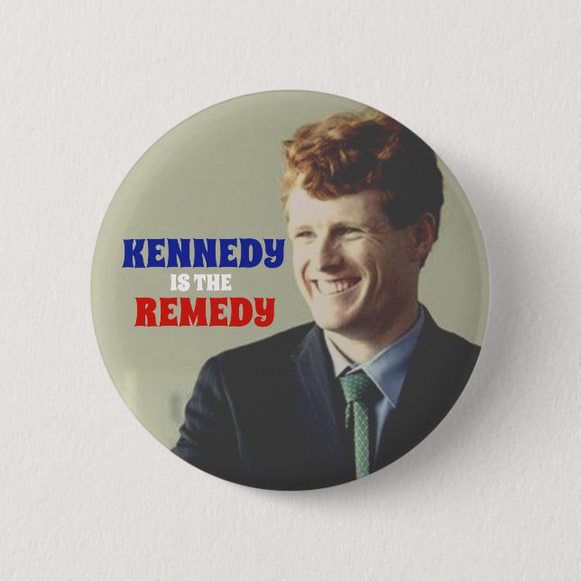 Macaron Rond 5 Cm Kennedy est le remède (Devant)