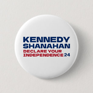 Macaron Rond 5 Cm Kennedy et Shanahan 2024 Slogan Pin Button