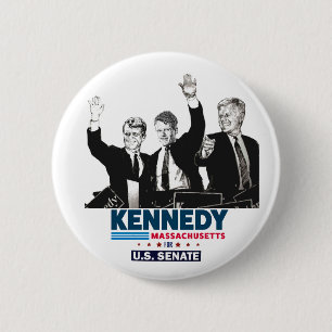 Macaron Rond 5 Cm Kennedy pour le Sénat américain