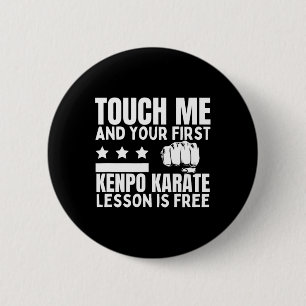 Macaron Rond 5 Cm Kenpo Karate Leçon Pour Coach Gratuit Amusant Amér
