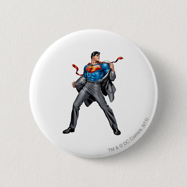 Macaron Rond 5 Cm Kent change en Superman (Devant)