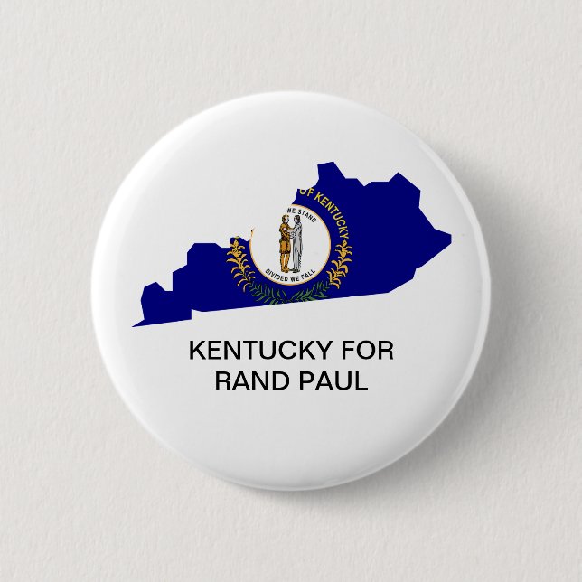 MACARON ROND 5 CM KENTUCKY POUR RAND PAUL SENATE BUTTON (Devant)