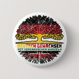 Macaron Rond 5 Cm Kenya Kenyan Allemand Allemagne Arbre Racine