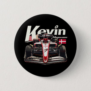 Macaron Rond 5 Cm Kevin Magnussen, pilote de Formule 1, KMAG20