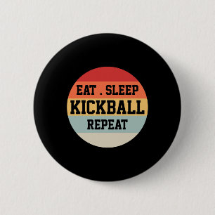 Macaron Rond 5 Cm Kickball Player Retro Funny Cadeau
