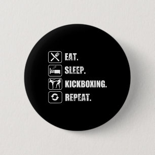 Macaron Rond 5 Cm Kickboxing Muay Thai Arts martiaux Tigre Sak Yant