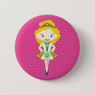 Macaron Rond 5 Cm KIDLETS :: Danseur irlandais blonde