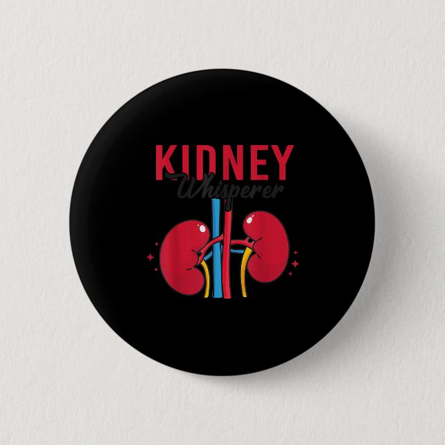 Macaron Rond 5 Cm Kidney Whisperer Funny Dialysis Technician Nephrol (Devant)