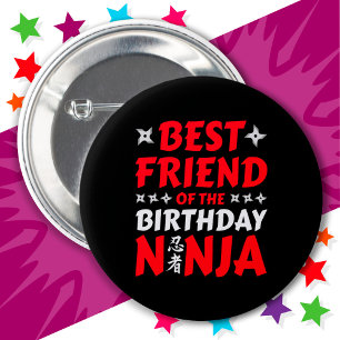 Macaron Rond 5 Cm Kids Ninja Party Karate Meilleur Ami Anniversaire