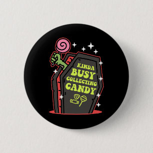 Macaron Rond 5 Cm Kinda Occupé Collecter Candy Halloween