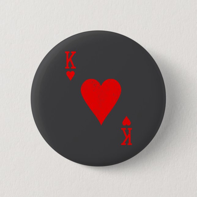 Macaron Rond 5 Cm King Of Hearts Matching Couple Saint Valentine's D (Devant)